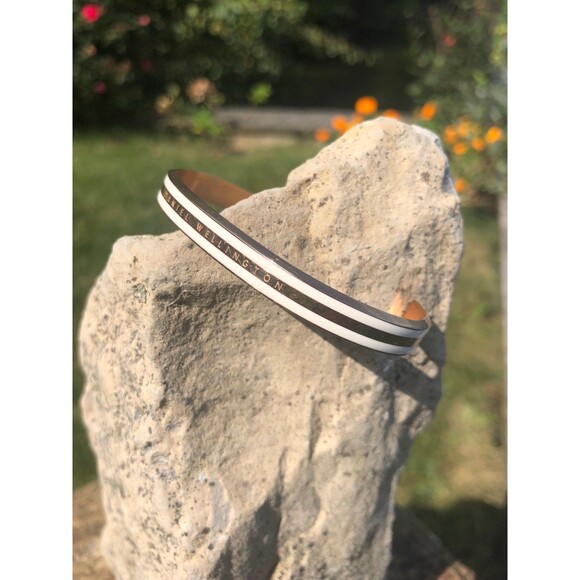 Daniel Wellington Emalie Rose Gold + White Enamel Bracelet size M - Picture 1 of 8